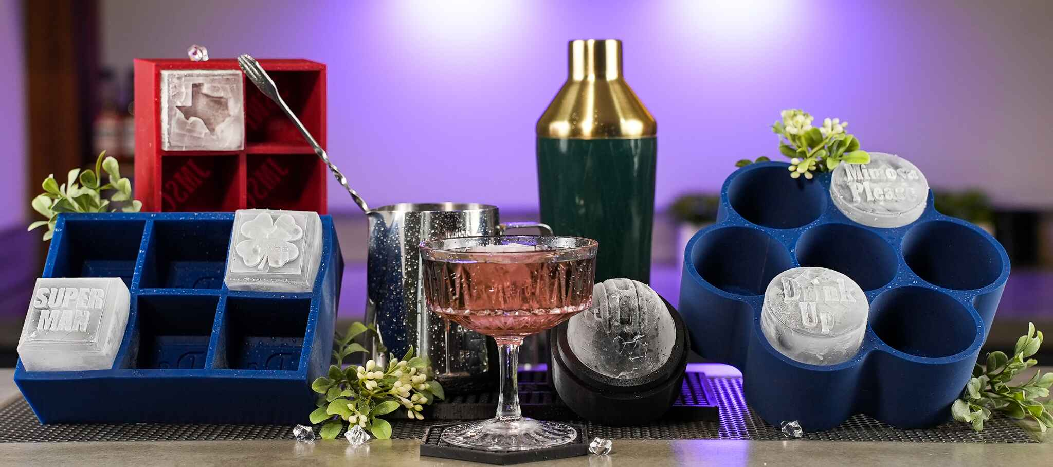 Barware - Custom Ice Molds, Ice Cube Trays, Bar Mats | Siligrams