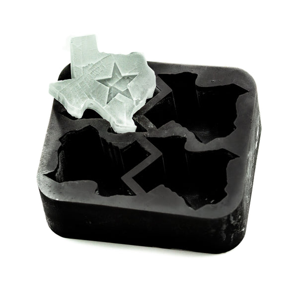 Texas State and Star Whiskey Ice Cube Tray Texas Silicone Cocktail Ice Mold  State of TX Mold Ice, Soap, Candy, Candles, Baking 