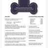 Dog treat recipe card with text and graphics on a white background